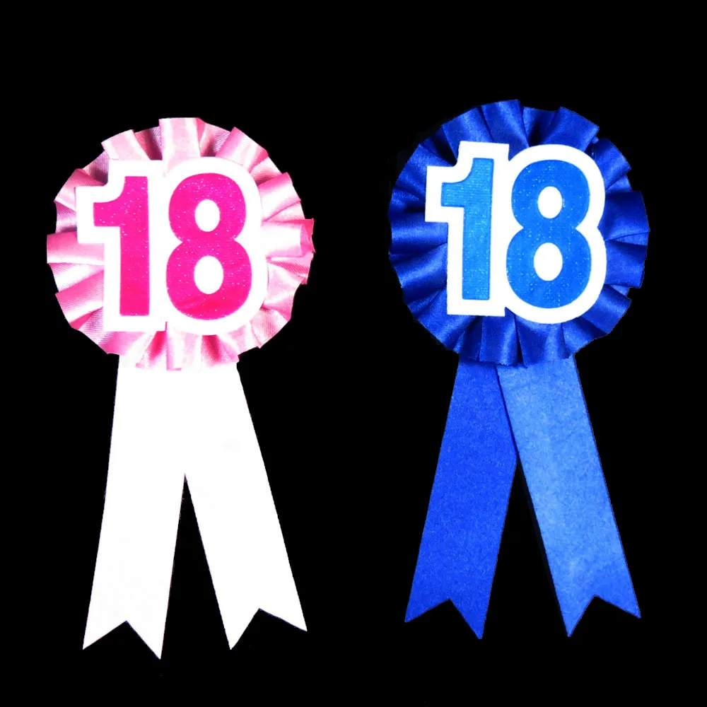 12pcs birthday girl & boy 18 21 men woman party badge happy birthday brooch Event party supplies fun gift party favor