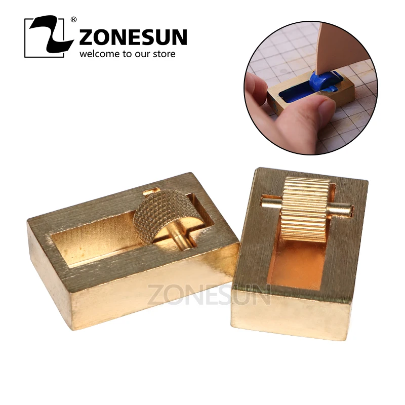 

ZONESUN кожа инструмент для изготовления изделий Коробка для рисования маслом + 2 ролика латунь DIY ручной работы Инструменты для шитья распрода...