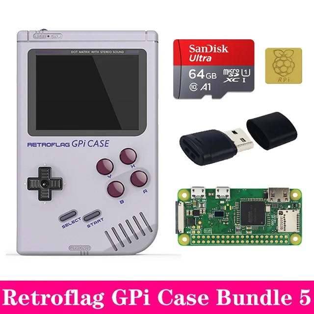 Bundle 5 Новое поступление Retroflag GPi Чехол комплект с теплоотвод для Raspberry Pi Zero W V1.3 GPi пластиковый кейс - Цвет: Bundle 5