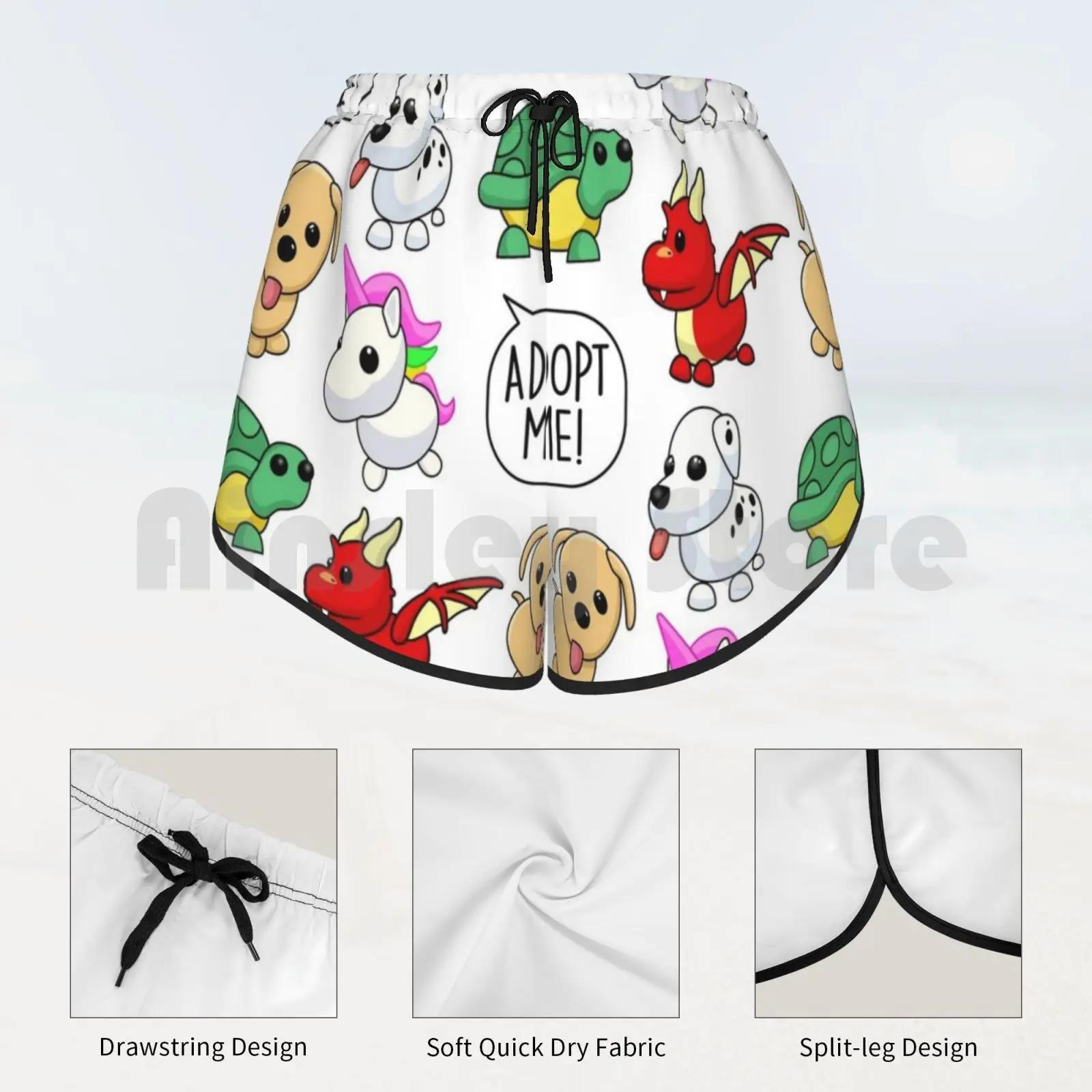 Набор с наклейками Шорты для плавания в виде единорога женские пляжные шорты