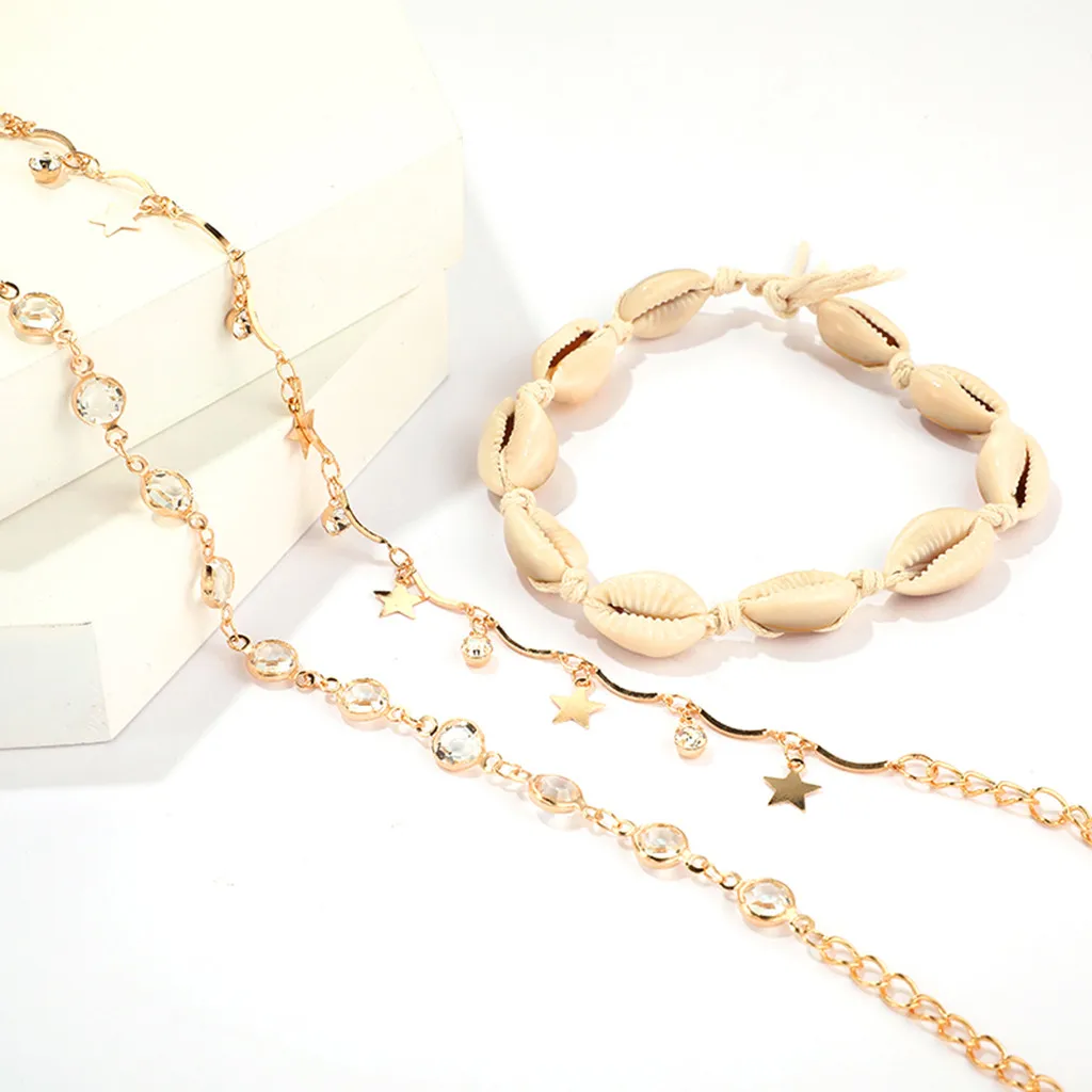 2020 девушки дикий с металлической фурнитурой Национальный анклет (браслет на ногу