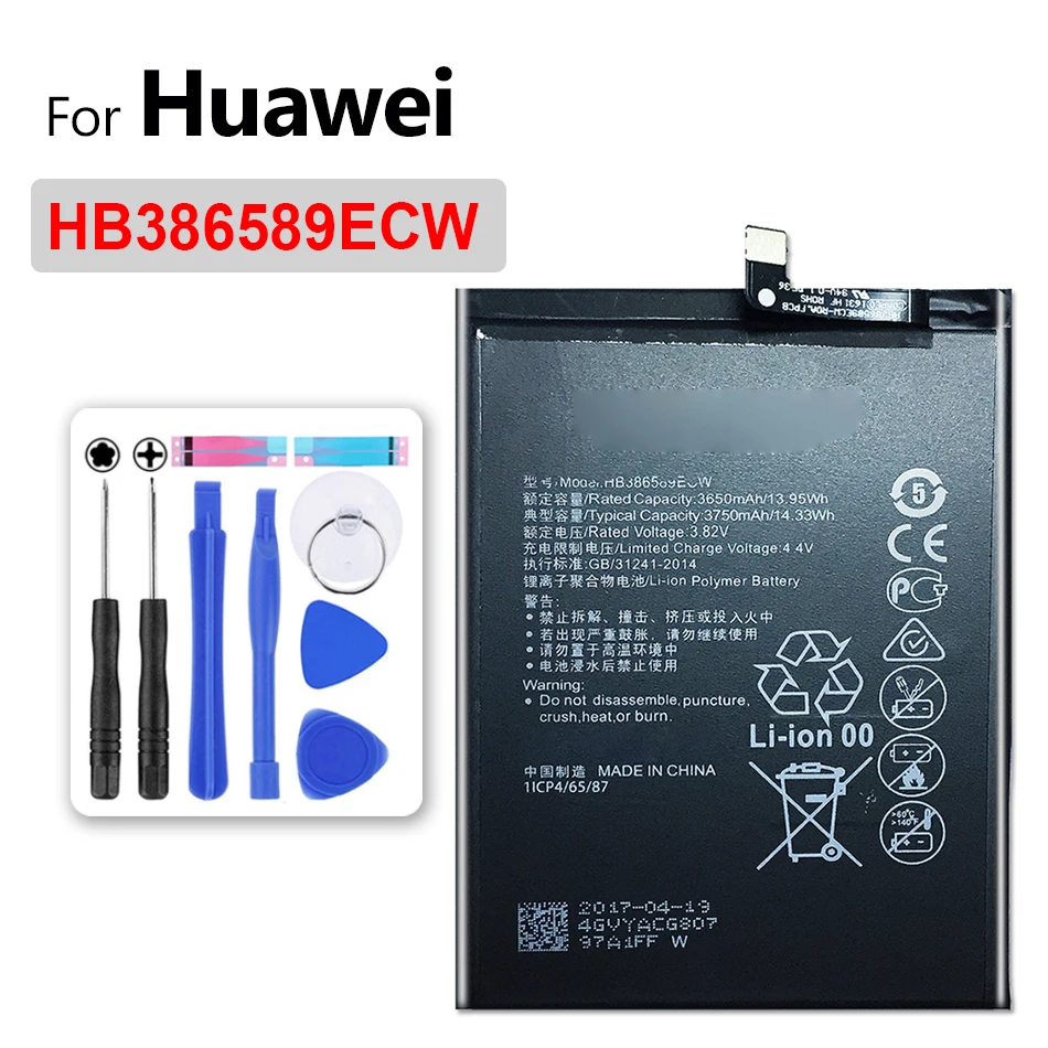 HB386589ECW для Huawei P10 PLUS P10plus / Honor 8X Honor8X JSN AL00 LX1 LX2 L21 L22 L23 батарея|Аккумуляторы мобильных