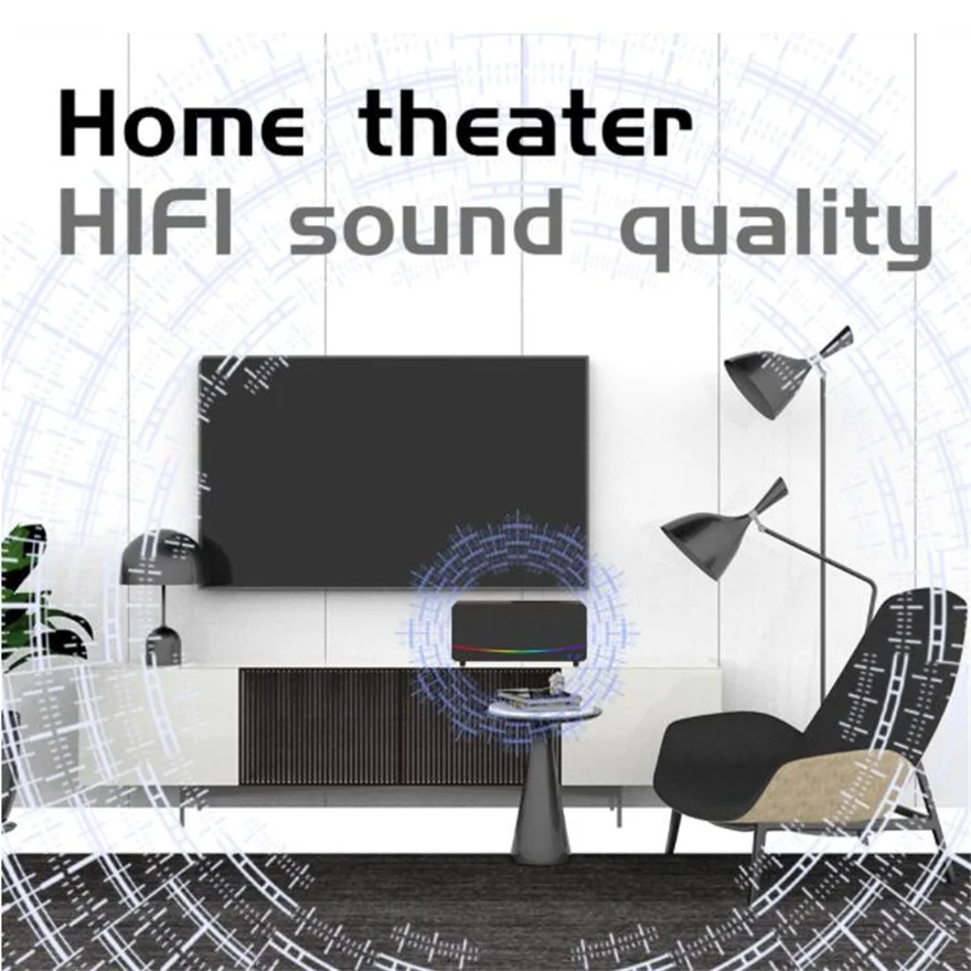 Bluetooth-динамик высокой мощности 36 Вт деревянный Настольный бумбокс Саундбар для