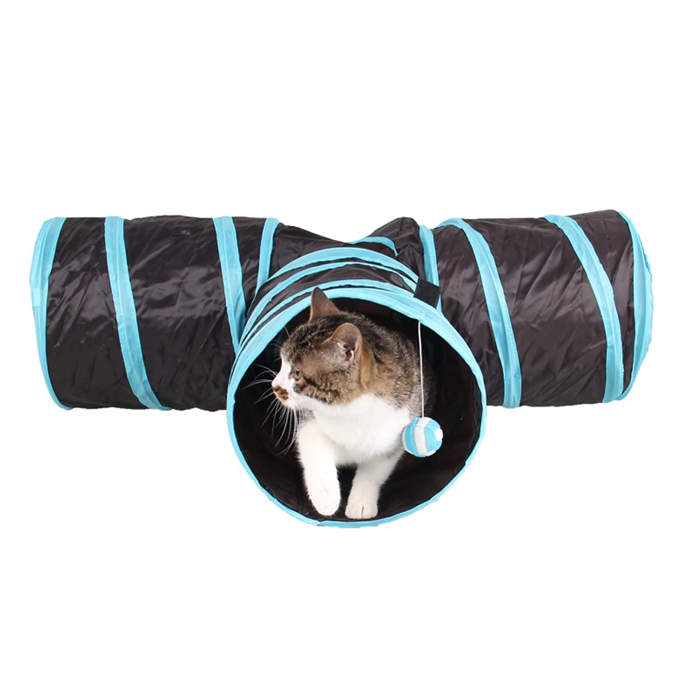

Collapsible Cat Tunnel Tube Kitty Tunnel Bored Cat Pet Toys Peek Hole Toy Cat Puppy Kitty Kitten Rabbit