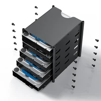 3 5 inch mechanical hard drive bracket external hard disk box stack rack frame hdd bracket metal storage cage black
