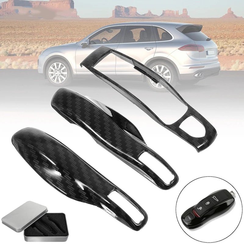 3 шт. карбоновый умный чехол для ключей с дистанционным управлением чехол-брелок