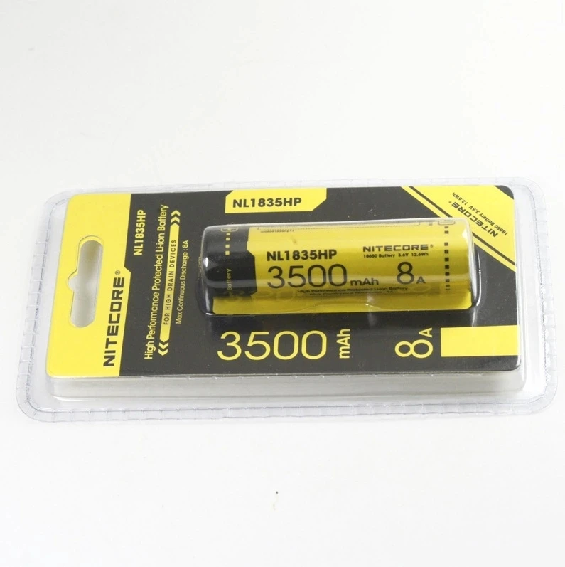 2017 Nitecore NL1835HP высокая производительность 18650 3500mAh 3 6 V 12.6Wh 8A защищённый Li-Ion Топ на
