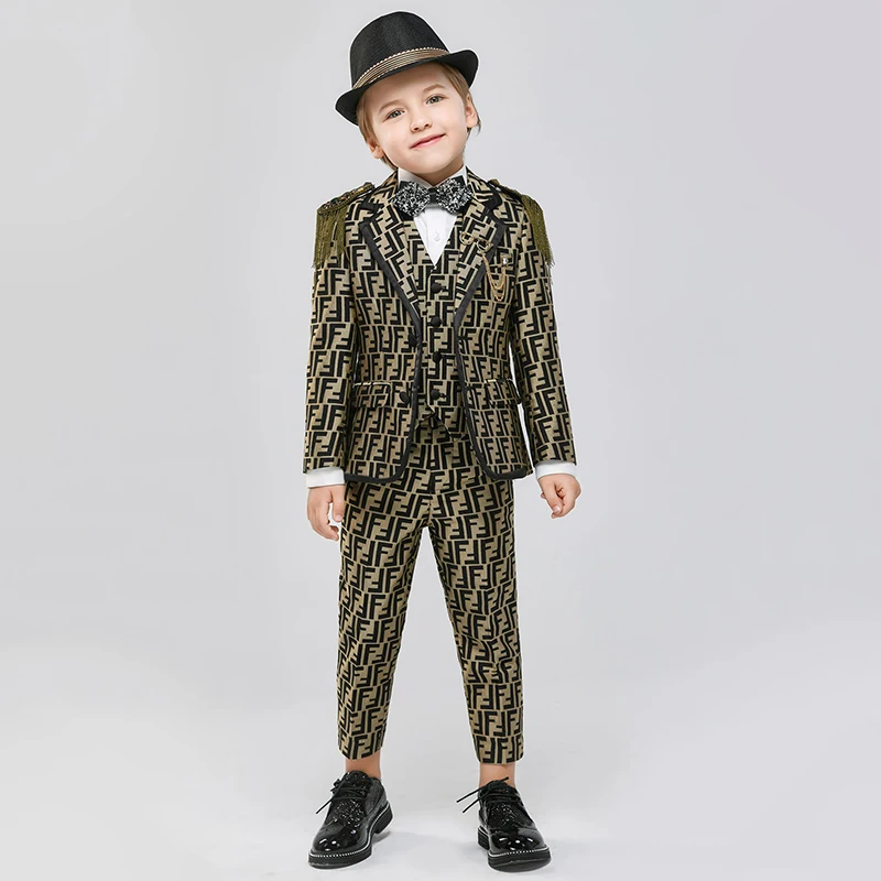 

Top Quality Flower Boys Wedding Suit Kids Formal Children Prom Party Performance Dress Costume Dresses clothes for teens 12 15T