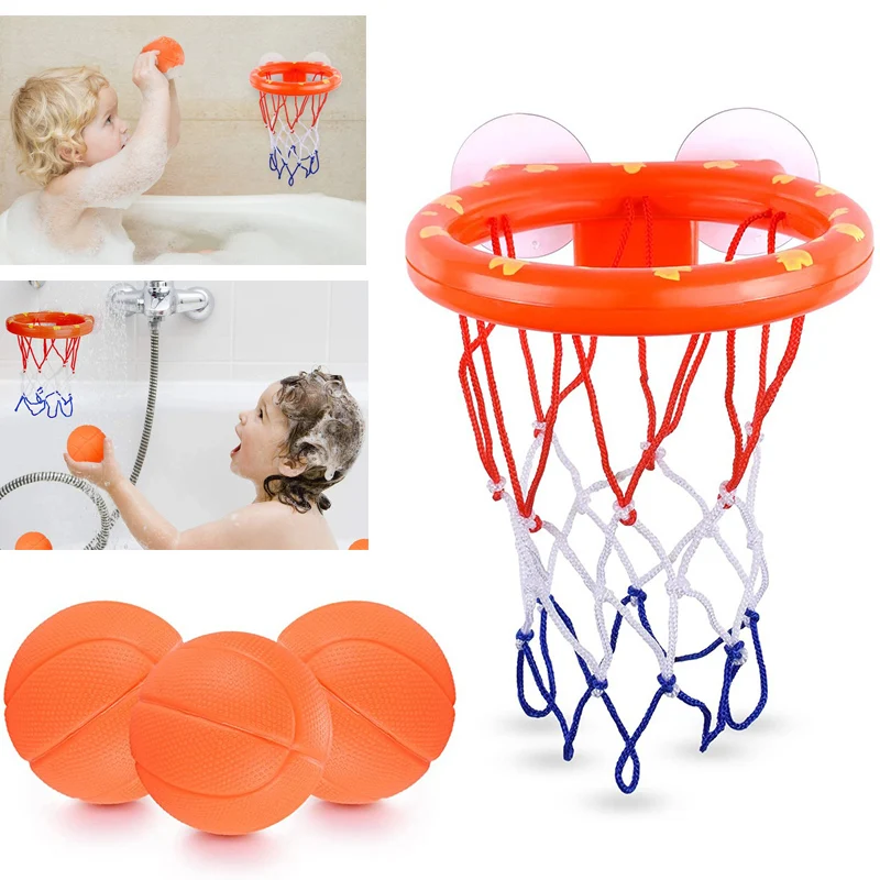 

Toddler Bath Toys Kids Shooting Basket Bathtub Water Play Set for Baby Girl Boy with 3 Mini Plastic Basketballs Funny Shower