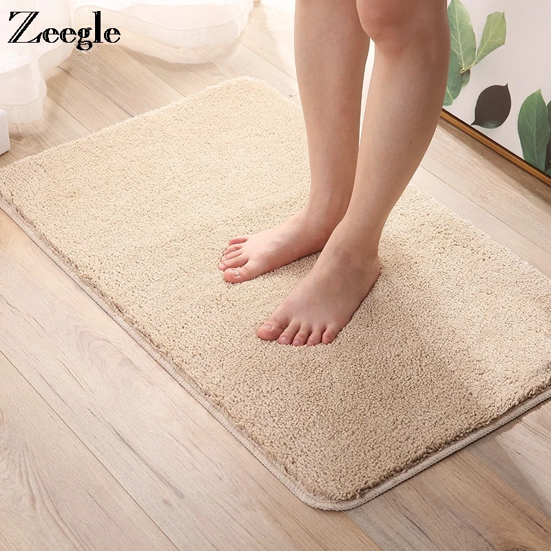 

Zeegle Carpet Non-slip Soft Sofa Floor Rug Foot Mat Area Rug Plush Absorbent Living Room Rug Bathroom Doormat Bedside Carpet Mat
