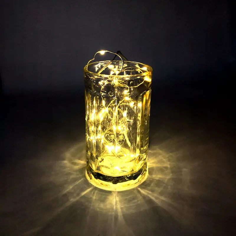 2 м медная проволока светодиодная гирлянда освещение SMD0603 RGB лампа для на