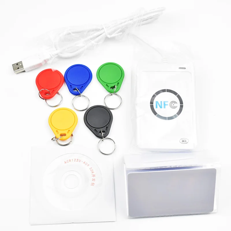 ACR122U USB 13,56 МГц NFC устройство для чтения карт, копировальное устройство, версии по + 5 шт. UID-ключей + 5 шт. UID-карт
