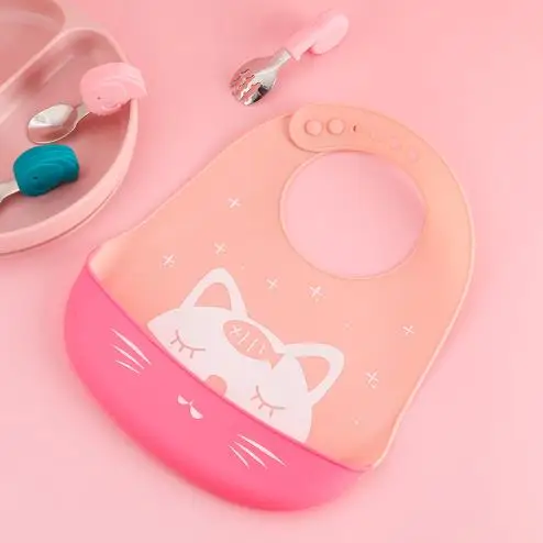 

Детский силиконовый слюнявчик детский трехмерный водонепроницаемый Супер Мягкий Карманный слюнявчик одноразовый