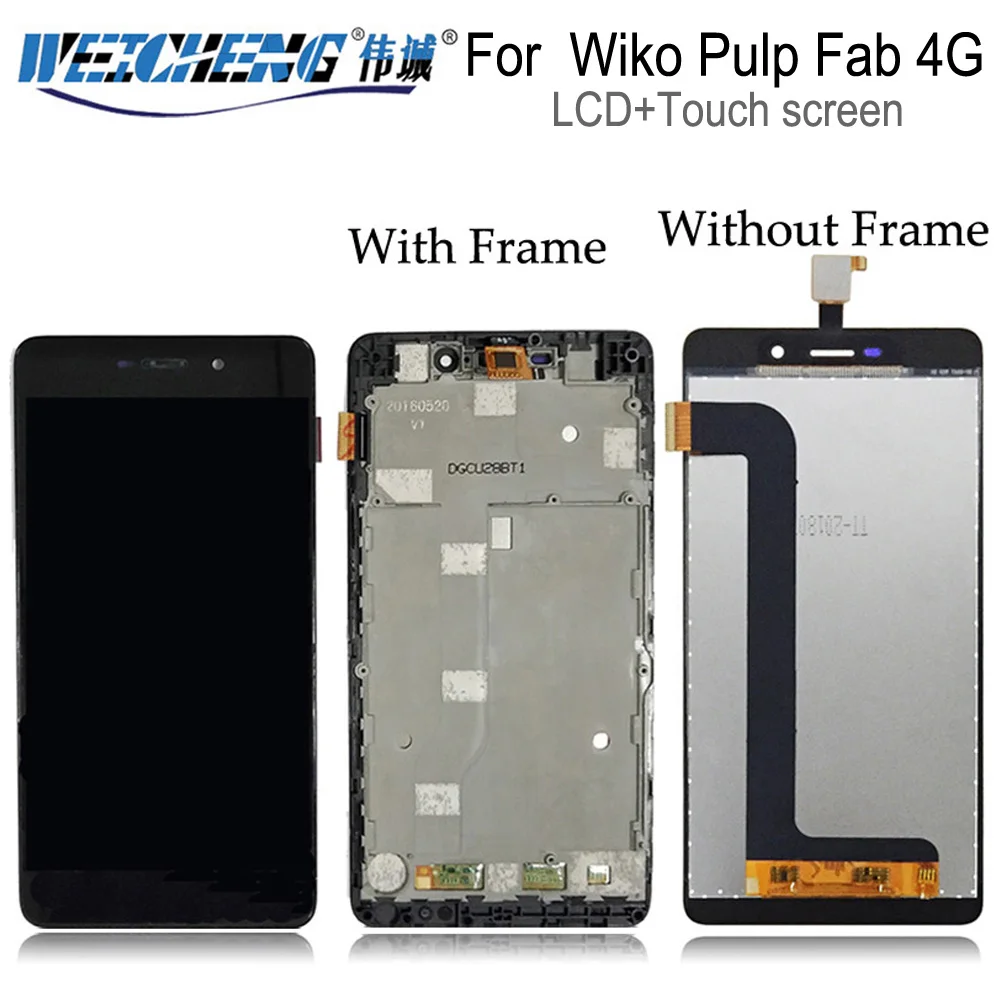 WEICHENG для Wiko Pulp Fab 4G ЖК-дисплей + сенсорный экран в сборе с рамкой LCD дигитайзер Slide 2