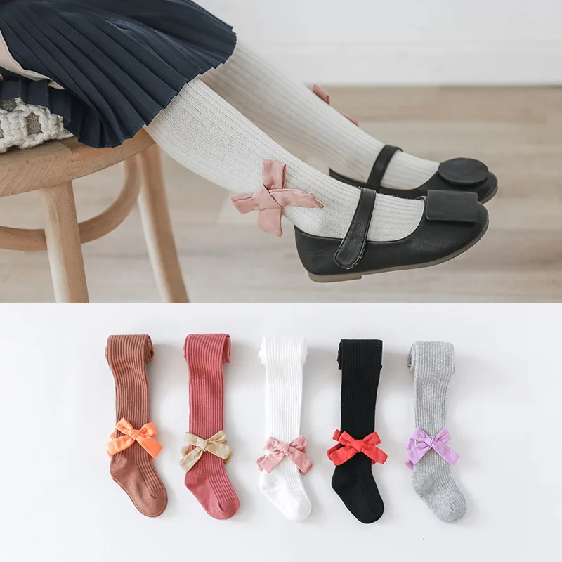 Новые детские колготки белые носки Корейская версия хлопковой ткани с