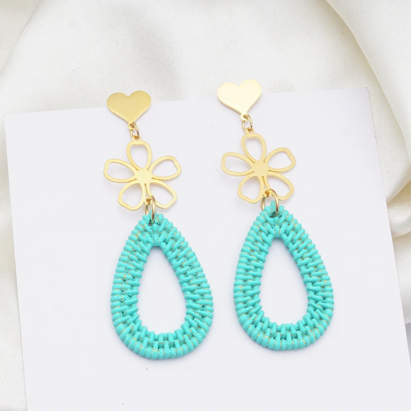 Капля мода ткачество летние богемные серьги для женщин brincos pendientes mujer moda 2019 aretes de |