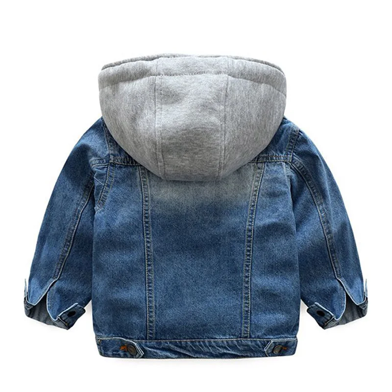 Denim Jacket Spring Baby Boys Clothes Autumn Cartoon For Girls Coat Hooded Kids Outerwear Children |