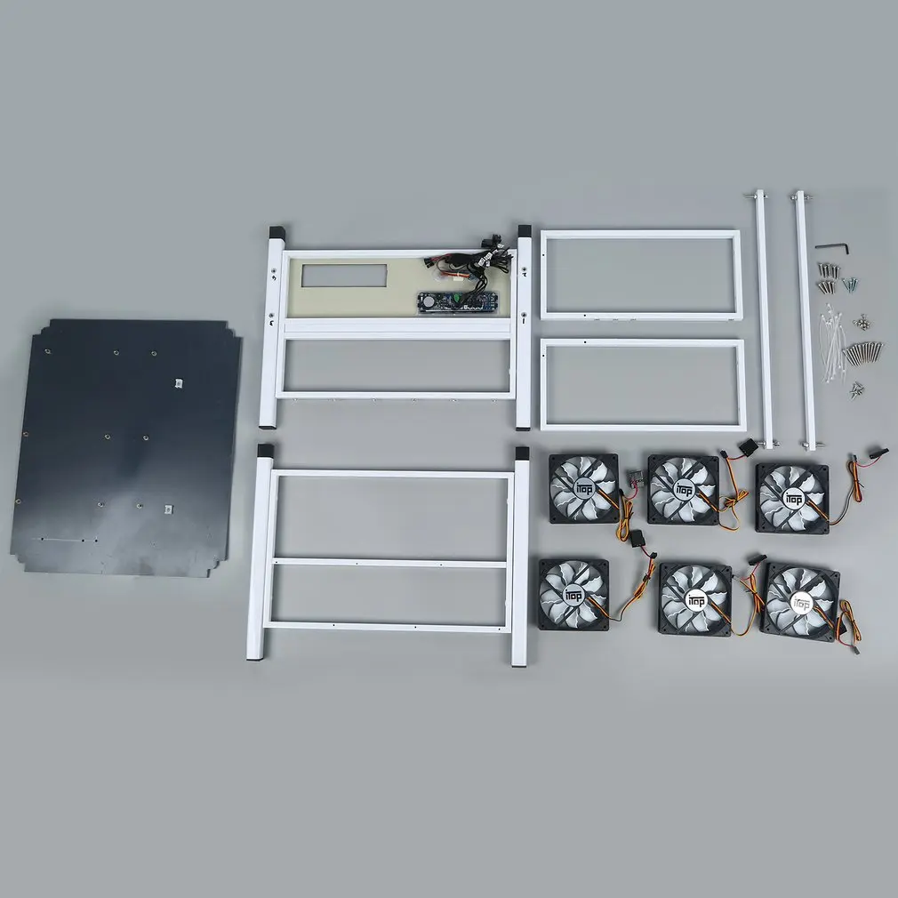Совместимый 6 GPU открытый корпус для добычи воздуха компьютер ETH Miner Frame Rig с