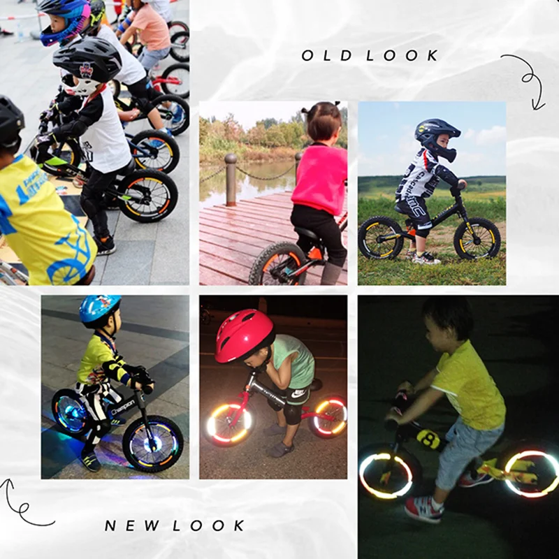Светоотражающие наклейки для детей 12 шт. лента баланса велосипеда декоративные