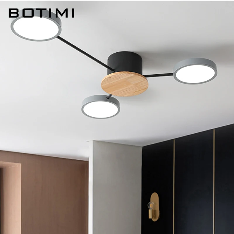 Современные круглые потолочные светильники BOTIMI для спальни главной