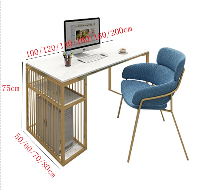 

Nordic simple desktop computer desk modern marble desk student home desk study Bedroom Table