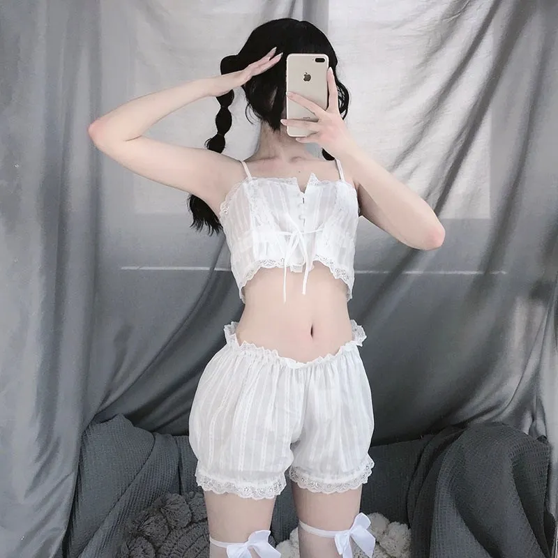 

Sexy Cute European Lace Lingerie Set Lolita See Through Erotic Underwear Cosplay Lesbian Porno Costume Roleplay Tutu For Women