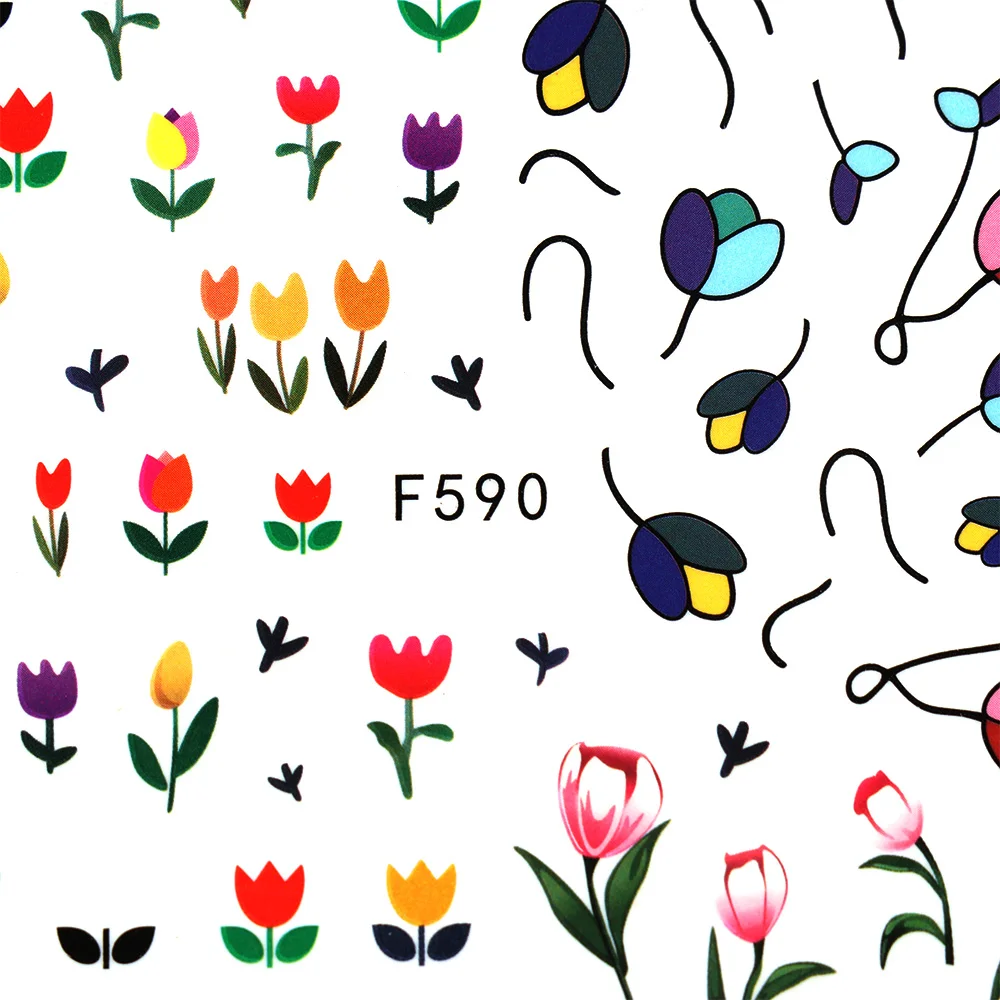 3D Алфавит наклейка DIY маникюр Дизайн ногтей украшение русские буквы слова цветы