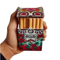 9062mm fashion skull plastic tobacco cigarette case pocket cigarette box cover smoking cigarettes holder accessories