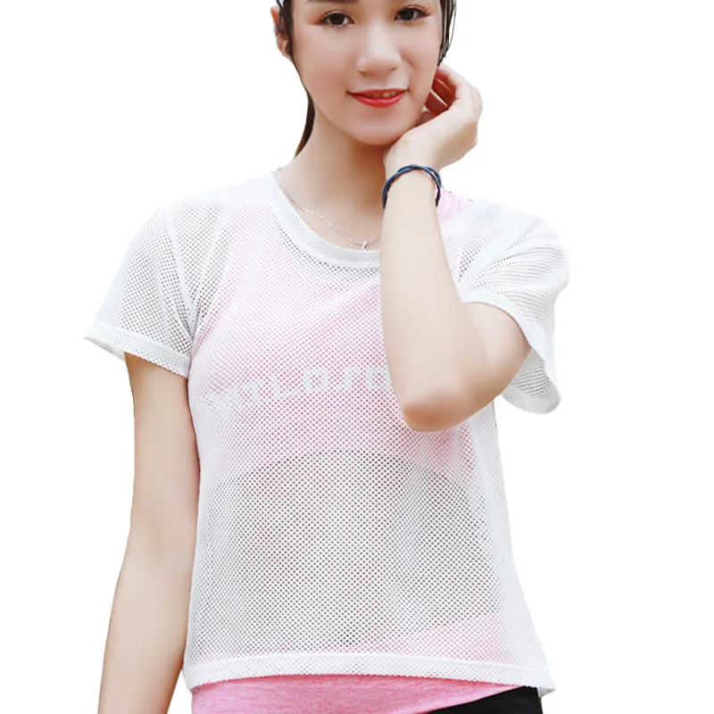 Распродажа Сетчатое пальто с вуалью футболка коротким рукавом женская для