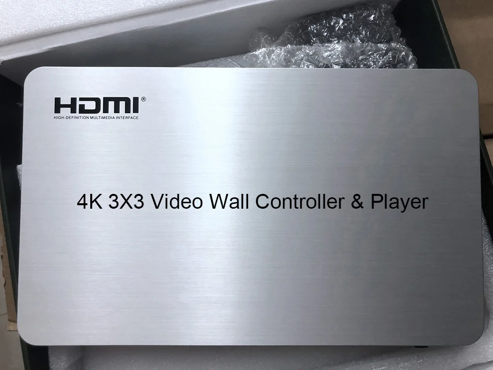 

4K 3x3 Video Wall Controller USB Flash Stick Player HDMI Video Processor Multi Screen Splicer Support 3x4 4x4 5x1 6x6 Stitching