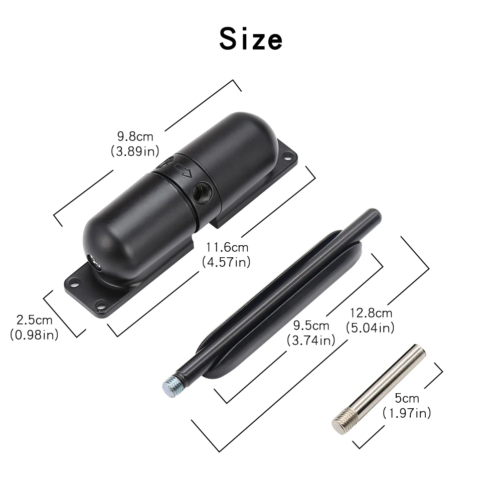 

1 Set Adjustable Surface Mounted Spring Door Closer Automatic 180 Degree Not Positioning Door Hardware The Door Closer Bts DOT