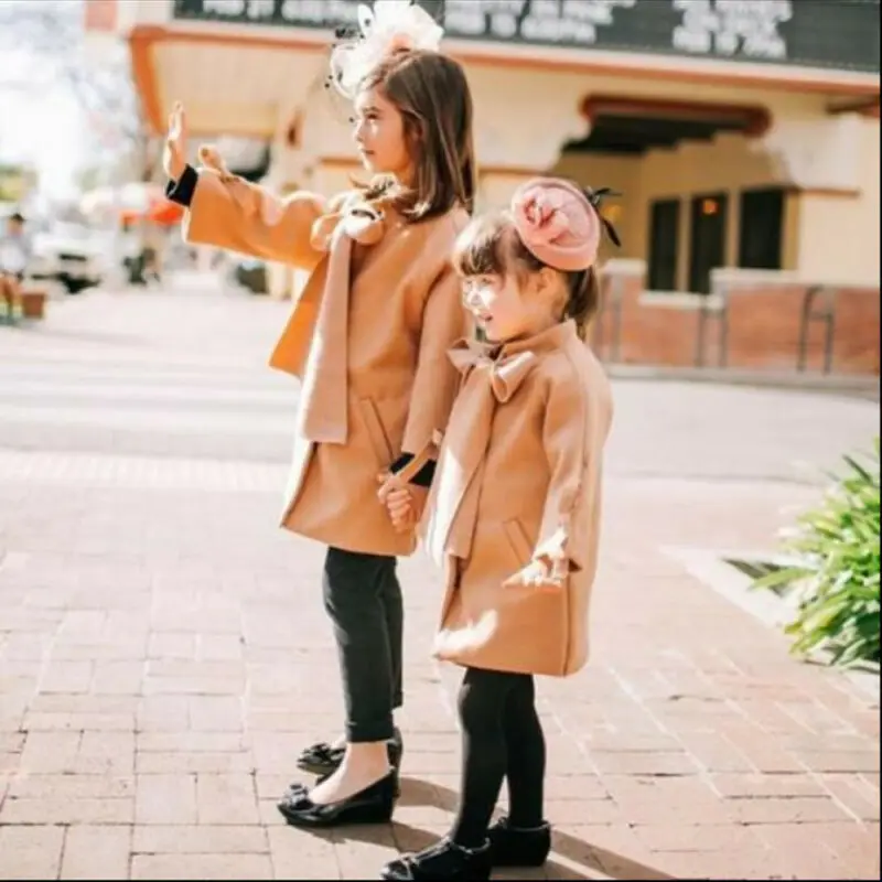Pudcoco/Зимний теплый шерстяной плащ для маленьких девочек от 2 до 8 лет
