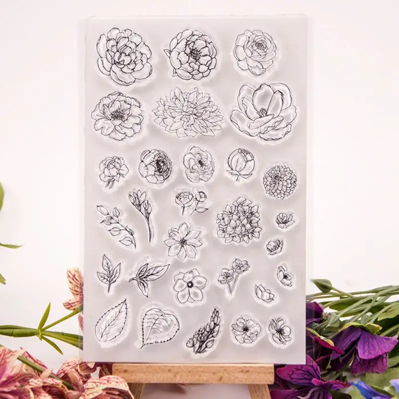 

Flower Silicone Clear Seal Stamp DIY Scrapbooking Embossing Photo Album Decorative Paper Card Craft Art Handmade Gift