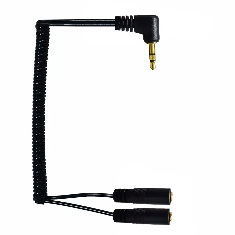Спиральный аудиокабель спиральный 3 5 мм аудио стерео Y-разветвитель кабель для