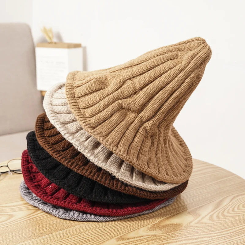 Уникальные шапки ведьмы на Хэллоуин для женщин складная шерстяная вязаная