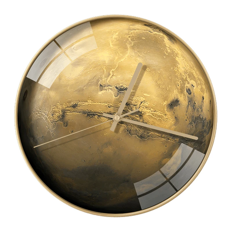 

Round Simple Wall Clock Modern Design Metal Single Face Wall Clocks Glass Separates Montre Mural Wall Watches Home Decor EF50WC