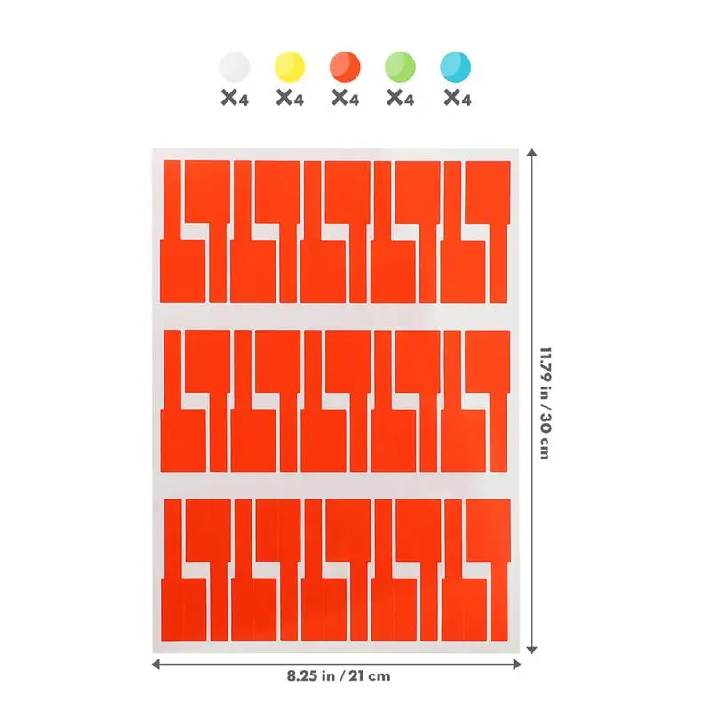 

20 Sheets/600pcs Self-Adhesive Tear Resistant Waterproof Cable Labels Cable Stickers