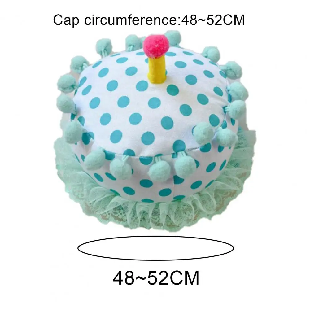 

Cute Korean Style Kid's Crown Cake Hat Headband Cake Decoration Cartoon Creative Multi-color Elastic Birthday Party Headband