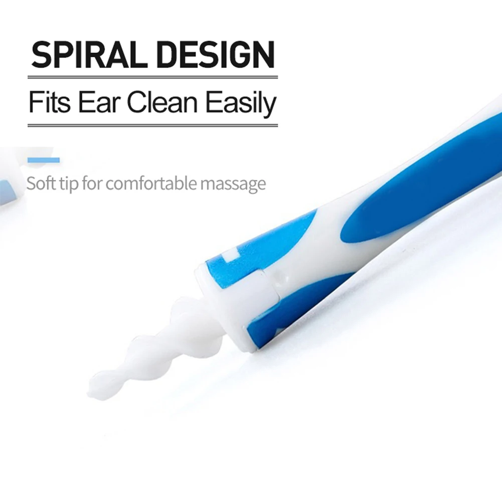 Ear Wax Removal Kit Cleaning Spiral Swab with 16 Soft Replacement Tips for Earwax Removing Ears Cares Tools | Красота и здоровье