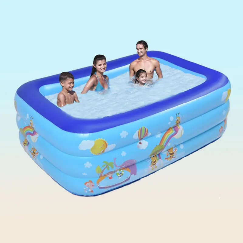 210M Swimming Pool Large Garden Pool for Children's Inflatable Pool Desmomtables Rectangular Inflatable Pools Summer Deep Pools