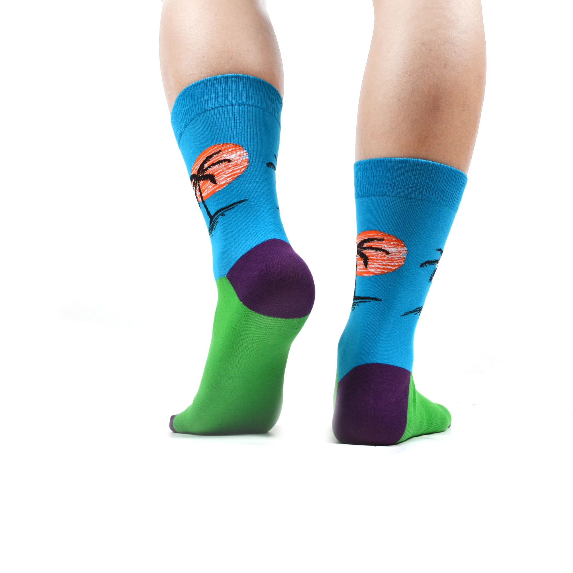 SANZETTI 5 пар мужские носки для скейтборда из чесаного хлопка повседневные