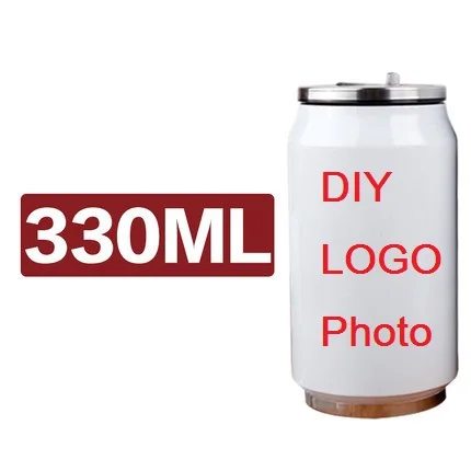 

DIY 330ML Thermos Can with LOGO PHOTO Name TEXT Colorful Printing Customize Personalize Gift Keep Cold Cool for Summer Drink Tea