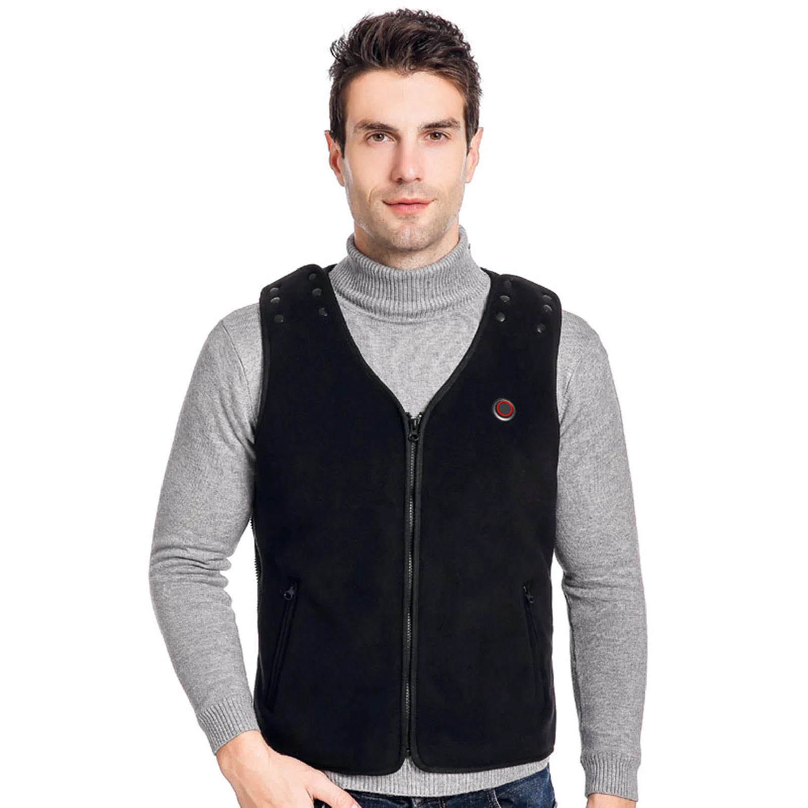 

Men USB Electric Heated Vest 5 Areas Abdomen Back Heating Jacket For Fishing Skiing Motorcycles Riding Winter Warm Coat Clothing