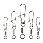 50 шт. рыболовные аксессуары коннектор штифт подшипник качения Вертлюг из нержавеющей стали защелка Вертлюги снасти рыболовные принадлежности