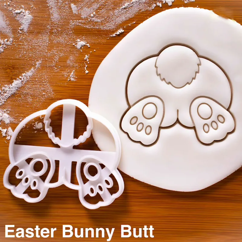 Cartoon Easter Egg Cookie Embosser Mold Cute Bunny Chick Shaped Fondant Icing Biscuit Cutting Die Set Baking Cake Decoating Tool | Дом и сад