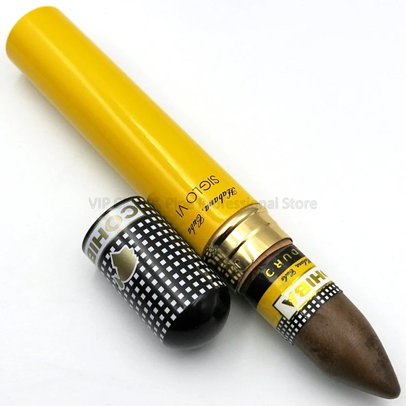 COHIBA гаджет портативный алюминиевый дорожный одиночный футляр для сигарет