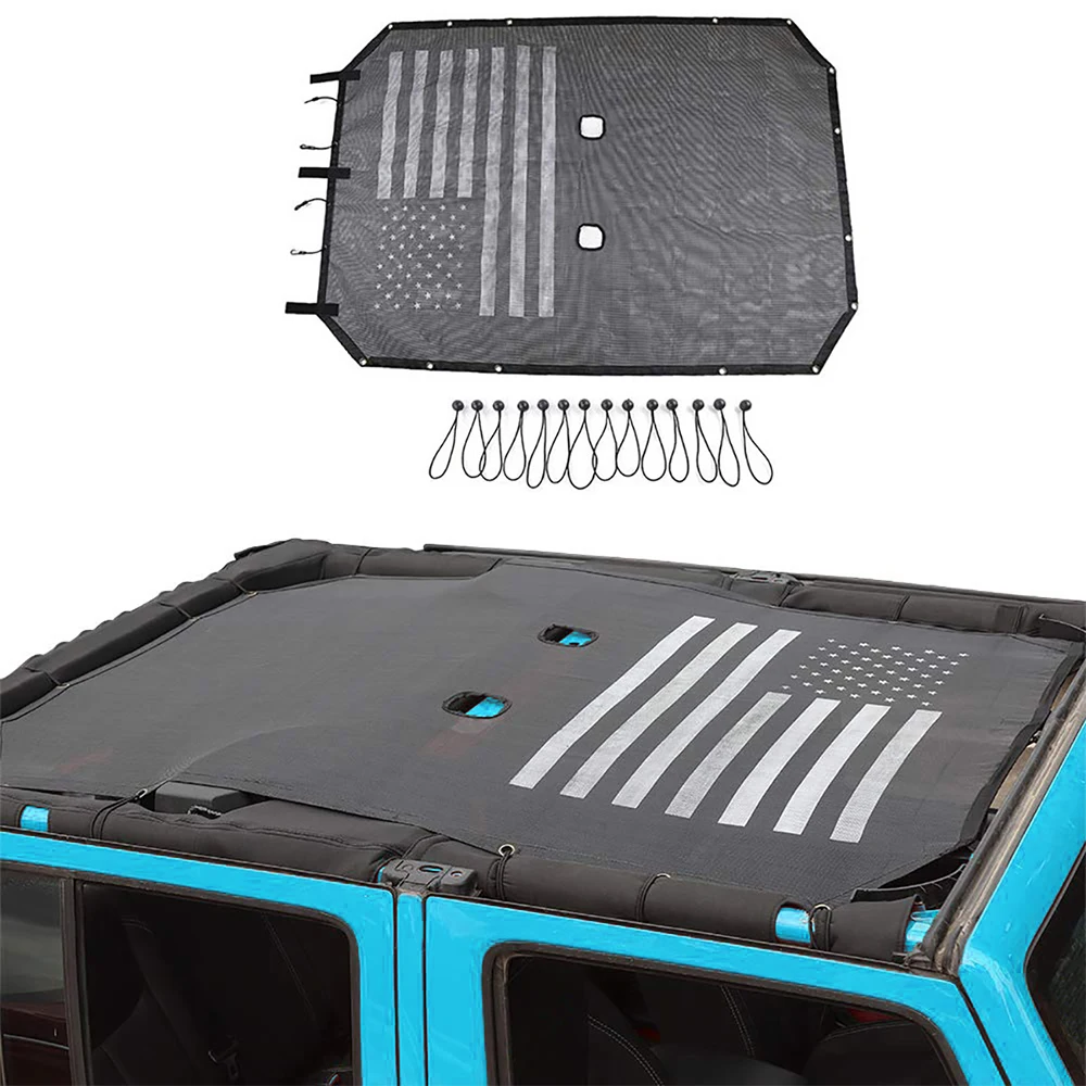 Солнцезащитный козырек JK JKU Jeep Wrangler сетчатая верхняя крышка бикини 2007 2017 4 дверная