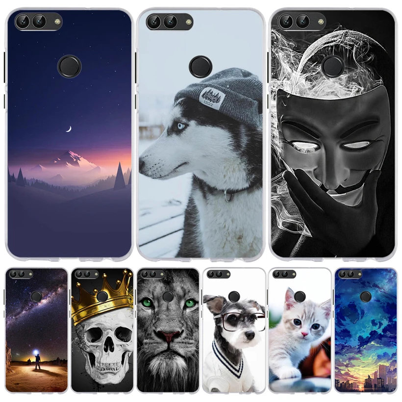 Умный чехол для Huawei P мягкий силиконовый из ТПУ с милым рисунком телефона Smart