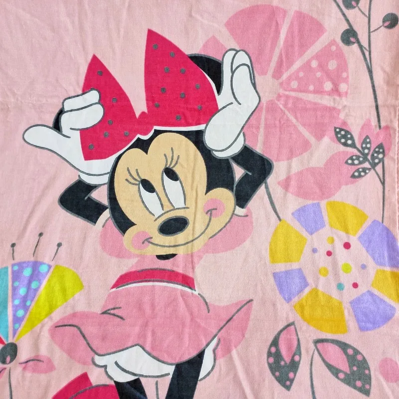 Disney/милое розовое летнее пляжное полотенце с Минни Маус И Микки из хлопка для детей, банное полотенце для девочек, 75x150 см