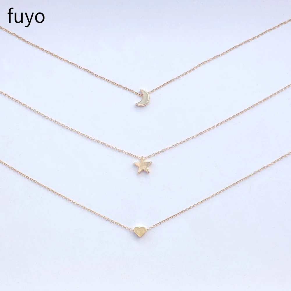 Чокер женский с подвеской в богемном стиле ожерелье простое сердце месяц звезда